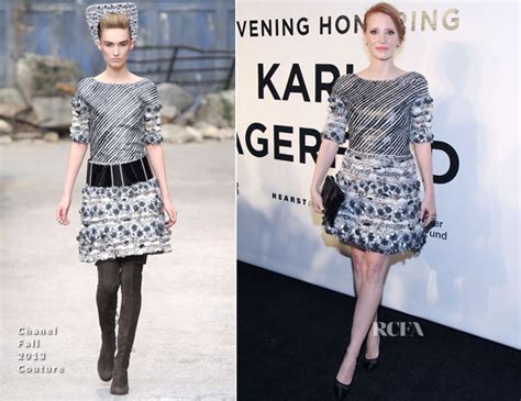 chanel couture and jessica|Jessica Chastain In Chanel Couture – An Evening Honoring Karl .